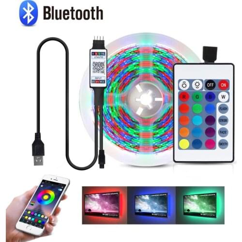 RGB LED Lights 2835 SMD 60LED/M Cabinet Kitchen LED Tape 1-5m Waterproof Strip Closet TV Decoration Lamp 5V USB Cable Charging
