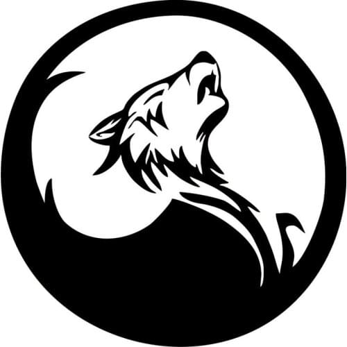 S51746# Various Sizes/Colors Car Stickers Vinyl Decal Howling Wolf Motorcycle Decorative Accessories Creative