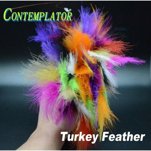 CONTEMPLATOR 10colors 20pcs Turkey Marabou Plumes 8-12cm Fluffier&Webbier Fly Tying Feathers For Still to Saltwater Lures