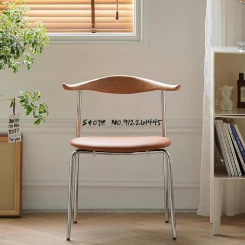 Horn Chair Nordic Creative Designer Vintage Chair Ins Simple Dining Chair Home