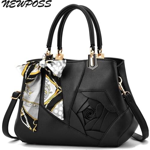 Newposs Women Bag Vintage Handbag Casual Tote Fashion Women Messenger Bags Shoulder Top-Handle Purse Wallet Leather Handbag sac