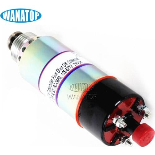 Fuel Shut Off Solenoid 155-4652 8C-3663 125-5772 Caterpillar 24V