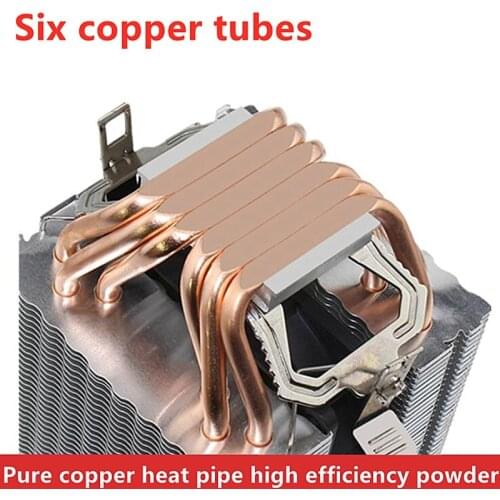 High QualitySORBANG 6 heat pipe CPU radiator ultra quiet i5 desktop CPU fan 1366 AMD 1150 Cooling fan processor