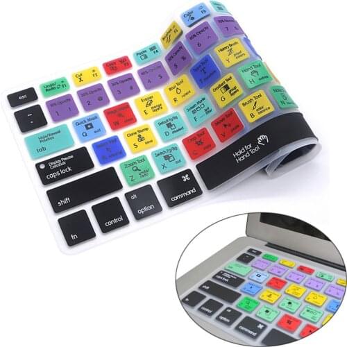 For IOS Macbook Air Pro 13 15 17Inch Photoshop PS Function Silicone Skin Dustproof Protective Film Keyboard Covers Protector