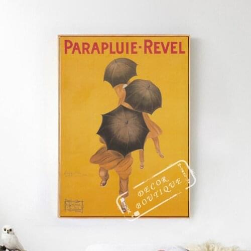 Umbrella Revel in Paris Pop Art Map Poster Classic Vintage Retro Kraft Decorative Maps Wall Canvas Sticker Home Bar Posters Deco
