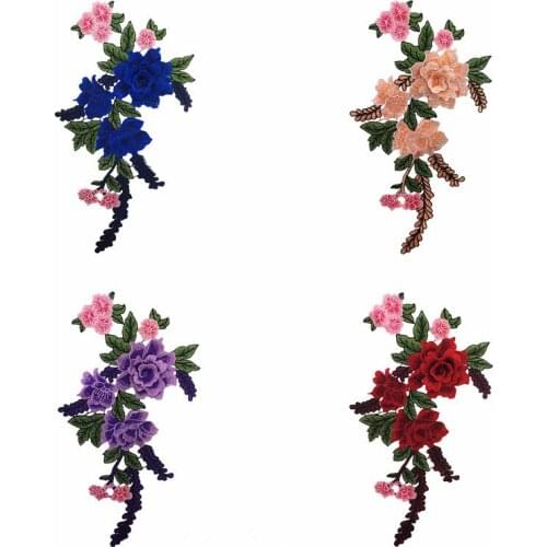 1pc Embroidery 3D Flower Collar Lace Polyester Fabric,DIY Handmade Collar Lace Fabrics For Cheongsam Sewing Collar Crafts CL839