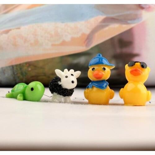 10pcs/lot Flatback Resin Cabochon Kawaii duck animal Flat Resins of Characters Decoration Crafts DIY Hair Bows Center