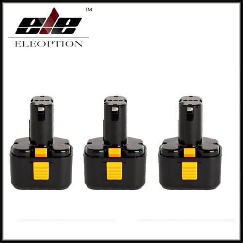 3 pcs Eleoption 9.6V 2000mAh Ni-CD Rechargeable Battery For Hitachi Drill EB9G EB9M EB9S EB924 EB9B FEB9S