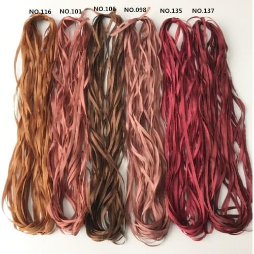 4mm 100% pure silk ribbon solid color for embroidery designs,soft hand feel,free shipping