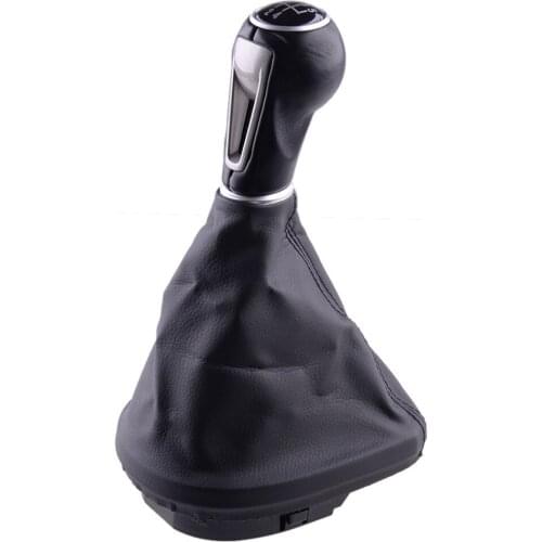 5 Speed Car Gear Shift Stick Knob Gaiter Boot Cover Cap Frame Fit For Seat Leon II Toledo III Altea XL 2006 2007 2008 2009