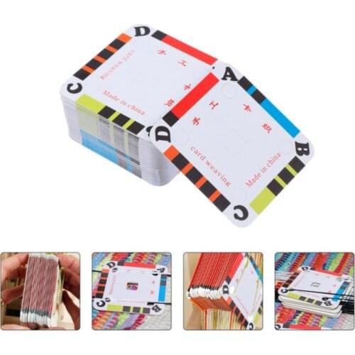 50pcs/lot DIY Craft Weaving Paper Loom Cards Weaving Cards Tablet Wholesale