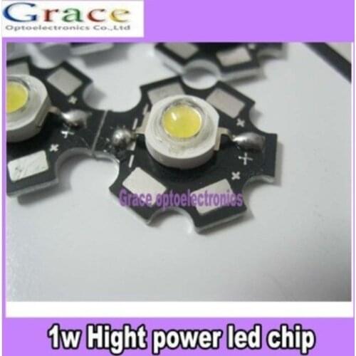 50pcs x 1W /3W cold White 10000K-15000k Color High Power LED Light Emitter with star base