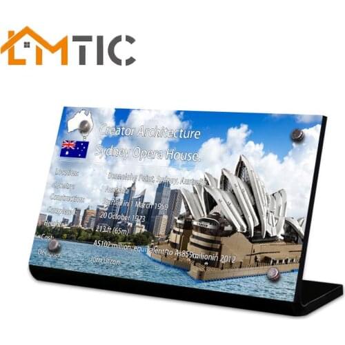 Acrylic display stand brand used for model 10234 Sydney Opera House toy building blocks