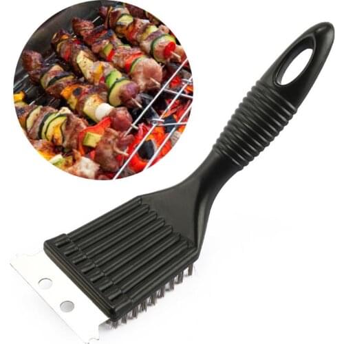 BBQ Grill Brush Cleaner Stainless Steel Scraper Barbecue Cooking Clean Accessory X7JD