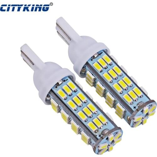 Free Shipping! 50pcs T10 54LED 3014 SMD Car Bulb Car Auto LED T10 led Lamp194 W5W W5W 168 Wedge Door Instrument Side Bulb Lamp