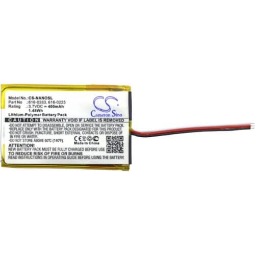 Cameron Sino 400mAh battery for APPLE iPOD Nano 2GB 4GB MA004LL/A MA005LL/A MA099LL/A MA107LL/A 616-0223 616-0224 616-0283