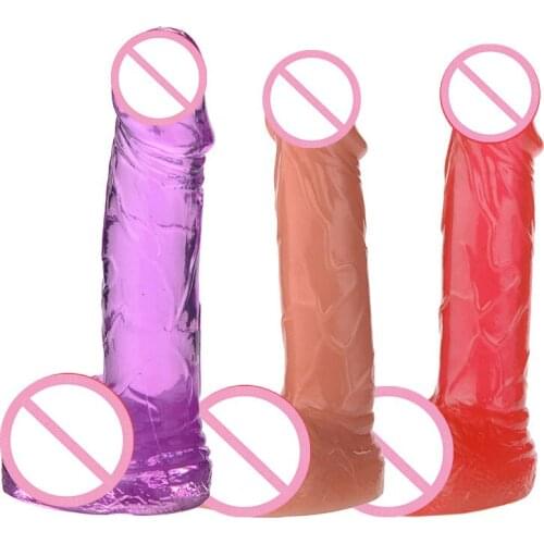 CPWD Sex Toys Jelly Small Dildos For Women Simulation Crystal Penis Crystal Phallus Realistic Dildo Woman Masturbation Gay Game