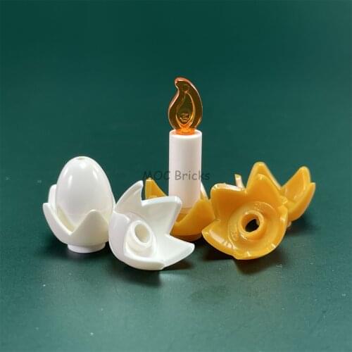 50pcs/lot MOC Bricks Headgear Crown with 5 Points Open Center Stud Flower Compatible with 39262 Building Blocks Toys