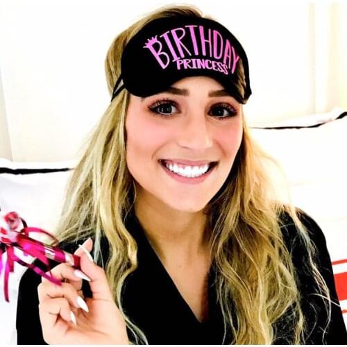 Birthday Princess Sleep Mask sash 16th 18th 21st 30th 40th 50th happy Birthday girl Party Hangover bags decoration Gift Favor