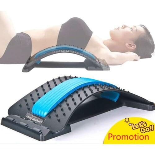 Back Massager Stretcher Fitness Massage Equipment Stretch Relax Stretcher Lumbar Support Spine Pain Relief Chiropractic Workout