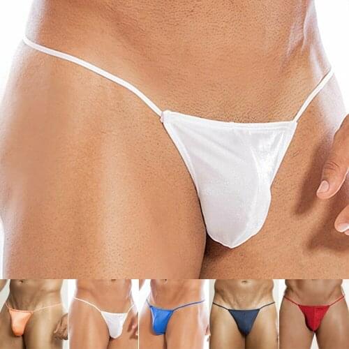 Fashion Mens Underwear G-strings Erotic Lingerie Smooth Briefs Bikini Tangas Breathable Thongs Underpants Men Low Waist Panties