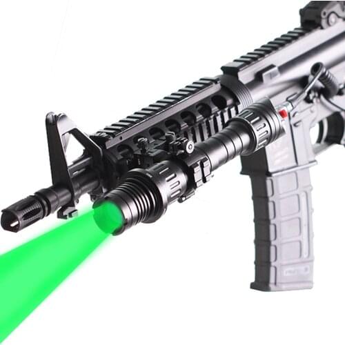 100mw High Power Laser Illuminator Zoomable Focusing Adjustable Green Laser Flashlight for Self Defense Hunting Laser Designator