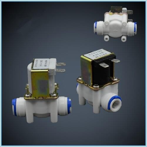 RO machine, pipe machine plastic electromagnetic valve, 3/8 quick plug, water dispenser straight plug valve