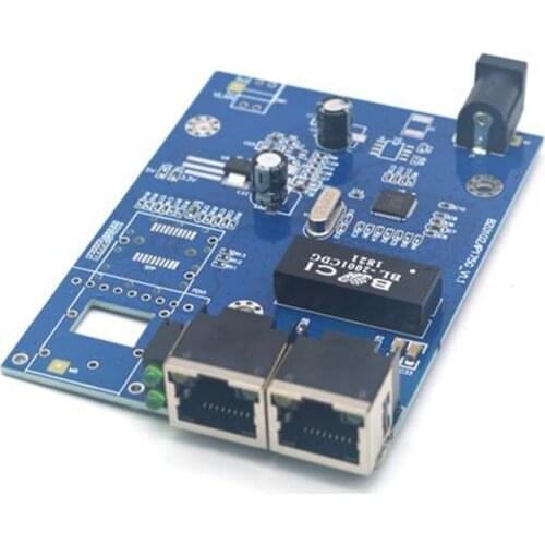 Plexda 10/100M 1x Fiber port + 2x UTP Port media converter 10/100Base-TX to 100FX PCBA board (FMC-FE1F2T)