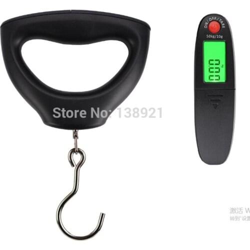 Portable Digital Scale 50kg 10g Fishing Weights Electronic Scale LCD Display AAA Battery Digital Luggage Scale with Backlight