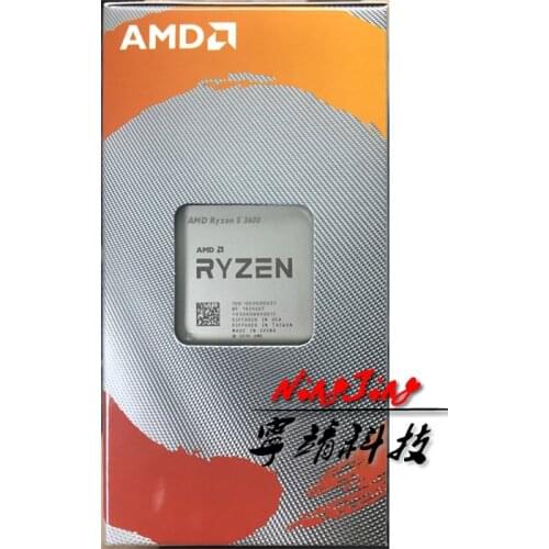 AMD Ryzen 5 3600 R5 3600 3.6 GHz Six-Core Twelve-Thread CPU Processor 7NM 65W L3=32M 100-000000031 Socket AM4 new and with fan