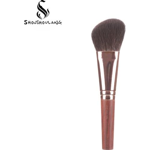 Shoushoulang Professional Handmade Make Up Brush B04 Angled Contour Sculpting Brush Soft Blue Squirrel Hair Makeup Brushes