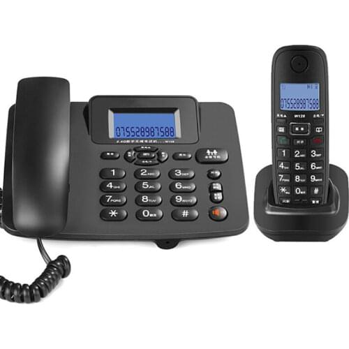 2.4G Corded/Cordless Phone System with 1 Handset - Answering Machine, 3-Way Conference, 300M Long Range, Wireless Telephone