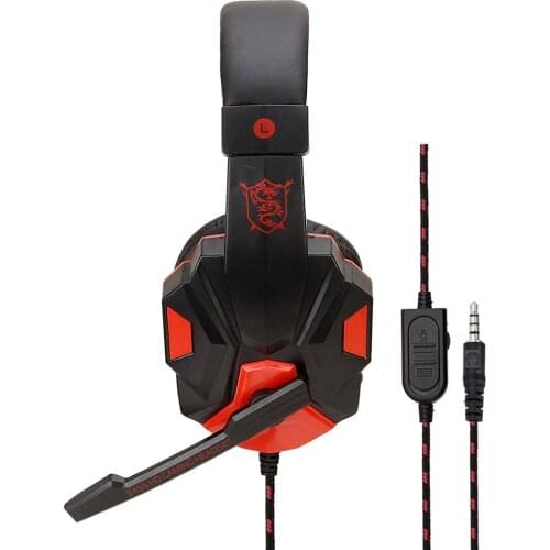 3.5mm Wired Earphone Gaming Headset Laptop Headphone Stereo Music Game Headband Headsets with Microphone for Computer PS4 Xbox