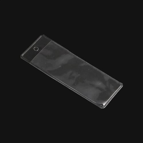 Clear Vinyl 82x212mm Price Tag Envelope PVC Holder Sign Sleeve Plastic Pouch Bag Protector Job Ticket Card Label Sample Pocket