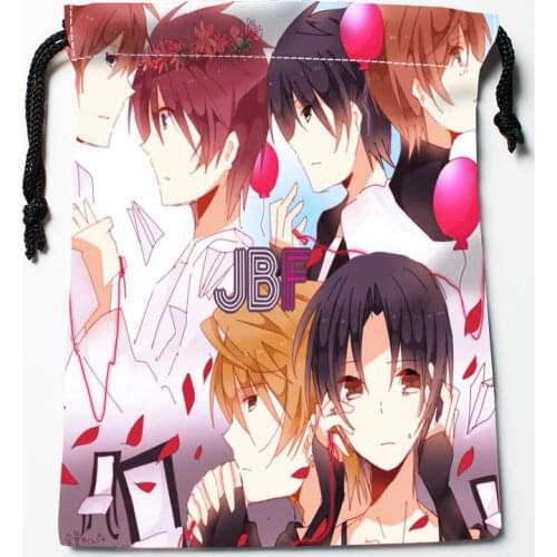 Sekai Ichi Hatsukoi Anime Drawstring Bags Wedding Party Christmas Gift Pouches Packing 18x22cm Satin Fabric Storage Bag 0303