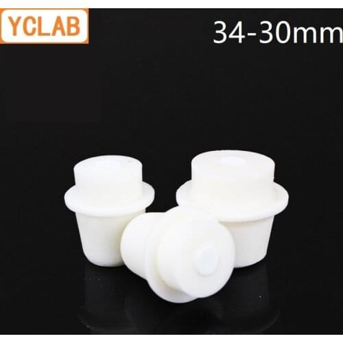 YCLAB Silicone Stopper for Erlenmeyer Conical Triangle Flask Upper Diameter 34mm * Lower Diameter 30mm Lab Chemistry Equipment