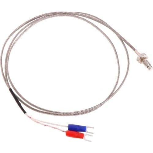 M6 Screw Probe K Type Thermocouple 1m Industrial Temperature Sensor Cable Wire