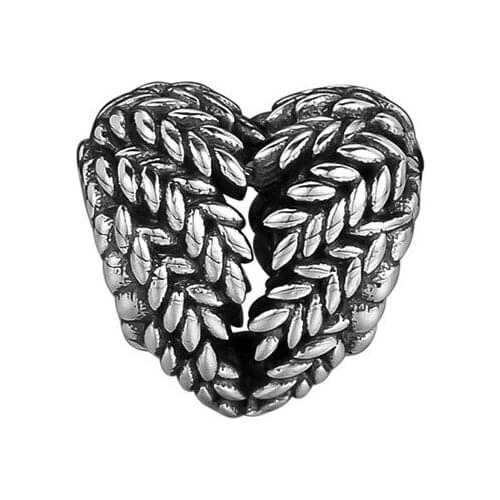 Icon of Nature Heart Beads For Jewelry Making Autumn DIY Fit Charm Bracelet Femme 925 Sterling Silver Charms Fashion Jewellery