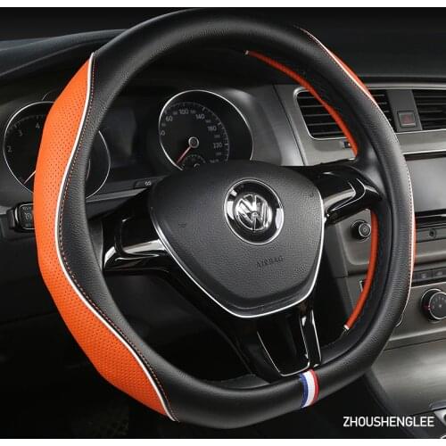 ZHOUSHENGLEE Microfiber Leather Car Steering Wheel Cover For Jeep Renegade Wrangler jk tj Grand Cherokee Compass Patriot