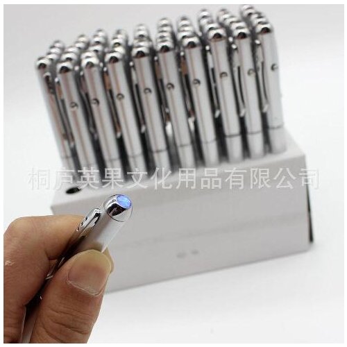 1 PC Multi-Purpose Invisible Rotary Ball-Point Pen with LED Light Counterfeit Detector School Office Supplies e20