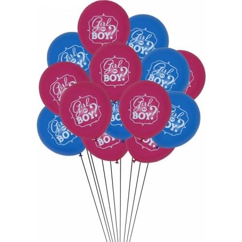 10pcs 12inch Blue Red Baby or Girl Latex Balloons Baby Shower Gender Reveal 1st Birthday Party Air Globos Decoration Supplies