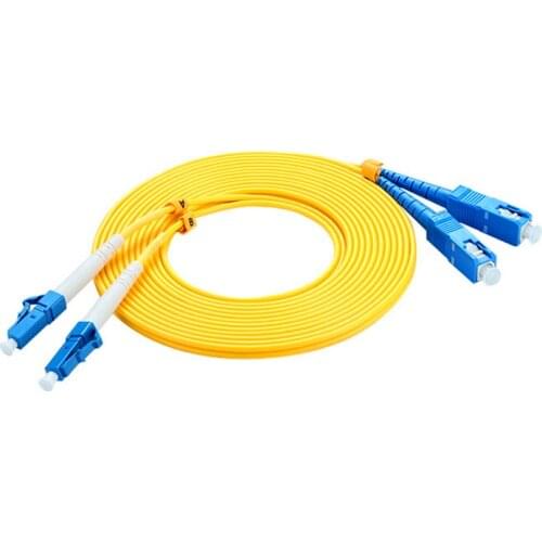 10pcs SC TO LC PC UPC Fiber Optic patch cord single mode Duplex sm dx 3m meters 3.0mm PVC FTTH Optic Cable