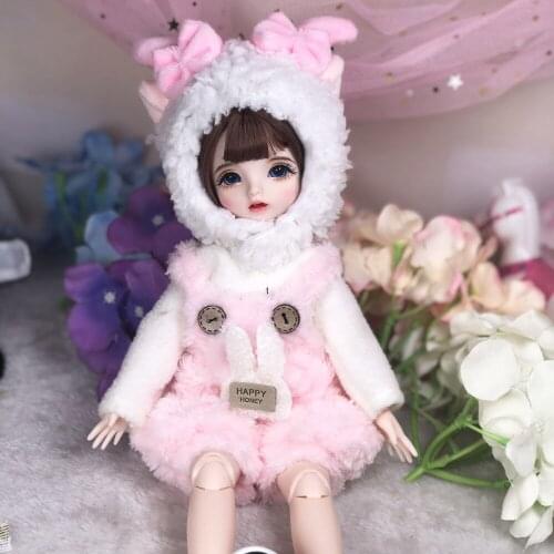 30cm Wig BJD Doll Movable Joints Cute Face DIY Bjd Dolls with Big Eyes Bjd Toys Gifts for Girl Handmand Toy