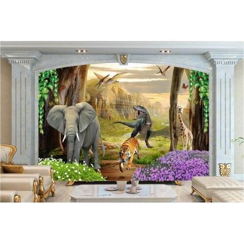 High Quality Custom 3d wallpaper murals wall paper A beautiful forest cartoon wallpaper children room background wall home decor