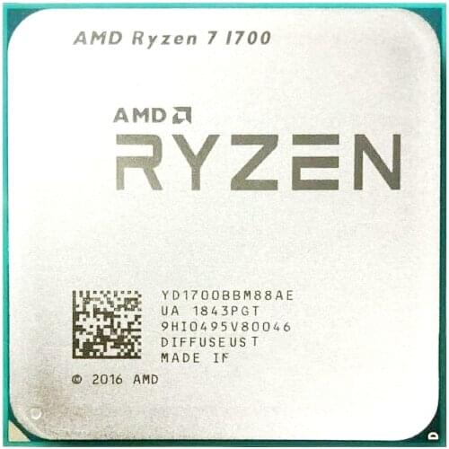 AMD Ryzen 7 1700 R7 1700 3.0 GHz Eight-Core Sixteen-Thread CPU Processor 65W YD1700BBM88AE Socket AM4