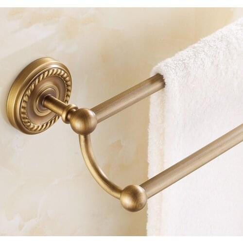 Antique copper double bar towel rack, European bathroom towel bar, Select toilet 8 lengths towel bars, Free shipping