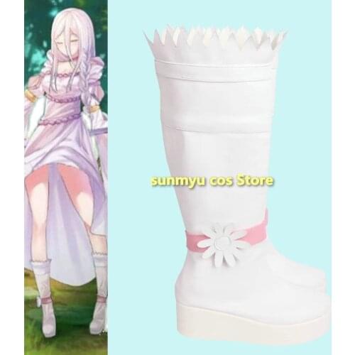 Kumo desu ga, Nani ka Shiraori White Shiro So I'm a Spider, So What Cosplay Shoes Boots Halloween