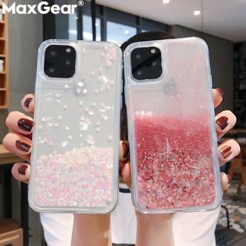 Liquid Quicksand Bling Glitter Phone Case For iPhone 11 Pro Max XS X XR 6 6S 8 7 Plus 5 5S SE Water Shine Silicon Cover iPhone11