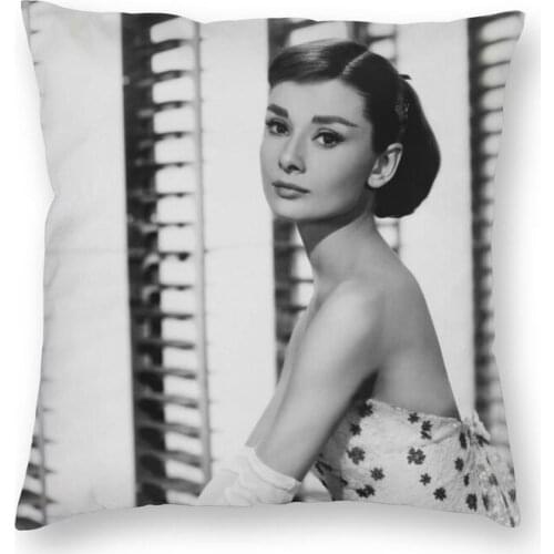 Audrey Hepburn Cushion Cover Double Side 3D Print Throw Pillow Case for Car Custom Pillowcase Home Decor