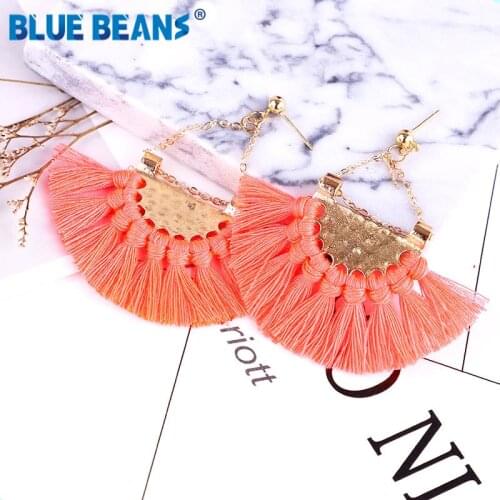 Long tassel earrings accessories handmade jewelry long earring korean fashion bohemian christmas boho statement tassel gold new